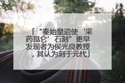 “秦始皇遣使‘采药昆仑’石刻”更早发现者为侯光良教授，其认为刻于元代