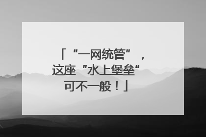 “一网统管”，这座“水上堡垒”可不一般！
