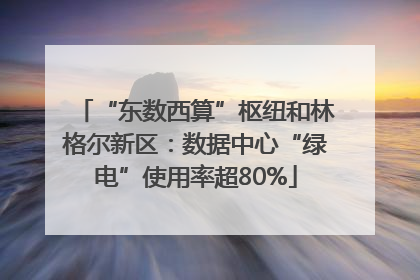 “东数西算”枢纽和林格尔新区：数据中心“绿电”使用率超80%