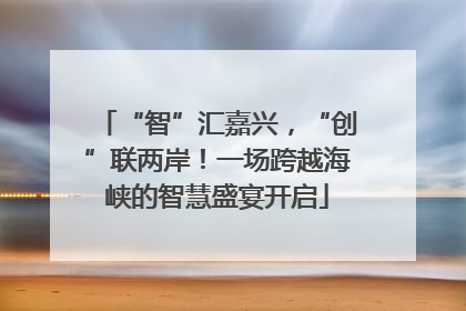 “智”汇嘉兴，“创”联两岸！一场跨越海峡的智慧盛宴开启