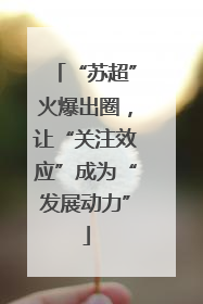 “苏超”火爆出圈，让“关注效应”成为“发展动力”