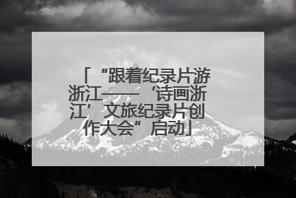 “跟着纪录片游浙江——‘诗画浙江’文旅纪录片创作大会”启动