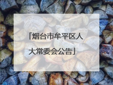 烟台市牟平区人大常委会公告