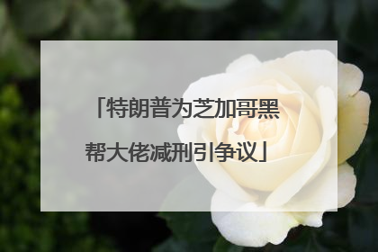 特朗普为芝加哥黑帮大佬减刑引争议