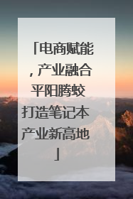 电商赋能，产业融合 平阳腾蛟打造笔记本产业新高地