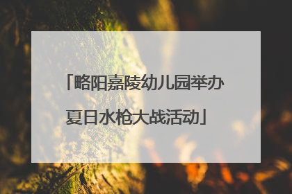 略阳嘉陵幼儿园举办夏日水枪大战活动