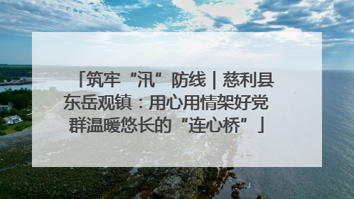 筑牢“汛”防线｜慈利县东岳观镇：用心用情架好党群温暖悠长的“连心桥”