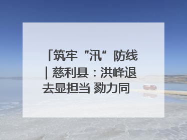 筑牢“汛”防线｜慈利县：洪峰退去显担当 勠力同心启新篇