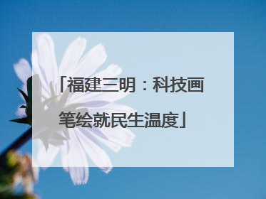 福建三明：科技画笔绘就民生温度
