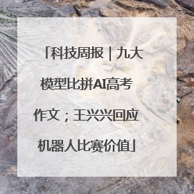 科技周报｜九大模型比拼AI高考作文；王兴兴回应机器人比赛价值