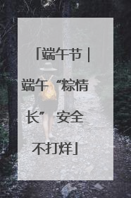 端午节｜端午“粽情长” 安全不打烊