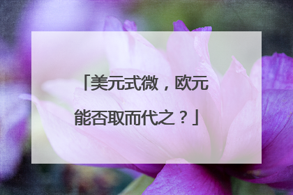 美元式微，欧元能否取而代之？