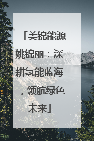 美锦能源姚锦丽：深耕氢能蓝海，领航绿色未来