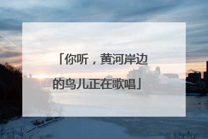 你听，黄河岸边的鸟儿正在歌唱