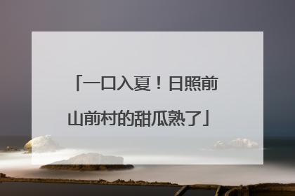 一口入夏！日照前山前村的甜瓜熟了