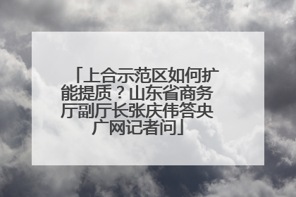 上合示范区如何扩能提质？山东省商务厅副厅长张庆伟答央广网记者问