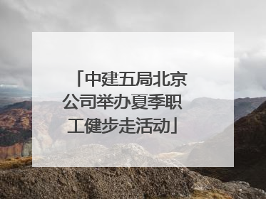 中建五局北京公司举办夏季职工健步走活动