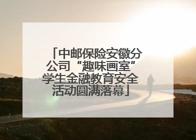 中邮保险安徽分公司“趣味画室”学生金融教育安全活动圆满落幕
