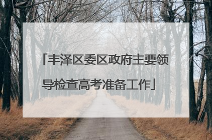 丰泽区委区政府主要领导检查高考准备工作