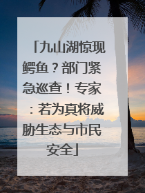 九山湖惊现鳄鱼？部门紧急巡查！专家：若为真将威胁生态与市民安全