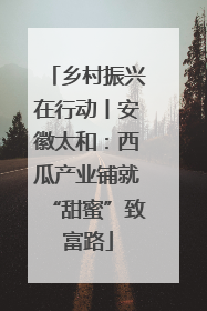 乡村振兴在行动丨安徽太和：西瓜产业铺就“甜蜜”致富路