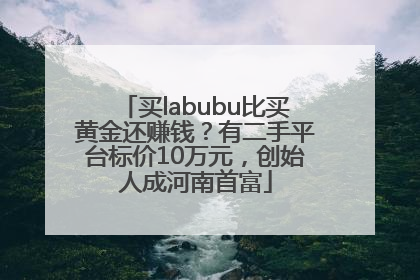 买labubu比买黄金还赚钱？有二手平台标价10万元，创始人成河南首富