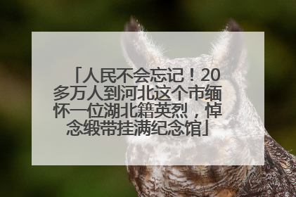 人民不会忘记！20多万人到河北这个市缅怀一位湖北籍英烈，悼念缎带挂满纪念馆