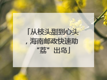 从枝头甜到心头，海南邮政快速助“荔”出岛