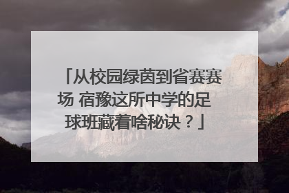 从校园绿茵到省赛赛场 宿豫这所中学的足球班藏着啥秘诀？