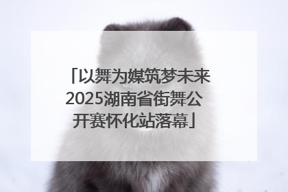 以舞为媒筑梦未来 2025湖南省街舞公开赛怀化站落幕