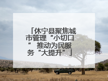 休宁县聚焦城市管理“小切口” 推动为民服务“大提升”