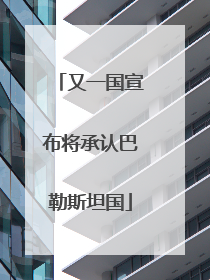 又一国宣布将承认巴勒斯坦国