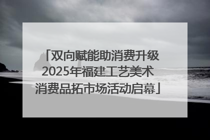 双向赋能助消费升级 2025年福建工艺美术消费品拓市场活动启幕