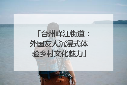 台州峰江街道：外国友人沉浸式体验乡村文化魅力