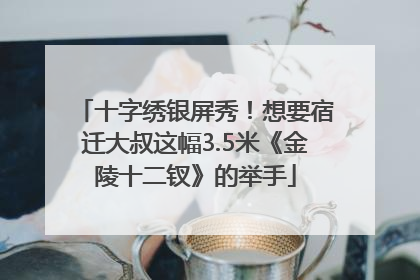 十字绣银屏秀！想要宿迁大叔这幅3.5米《金陵十二钗》的举手
