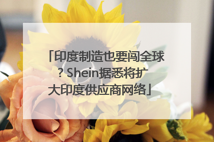 印度制造也要闯全球？Shein据悉将扩大印度供应商网络