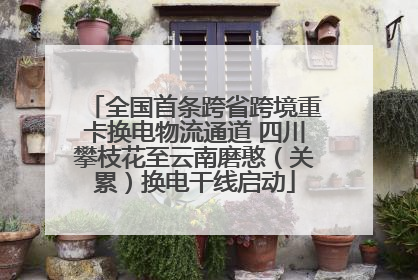 全国首条跨省跨境重卡换电物流通道 四川攀枝花至云南磨憨（关累）换电干线启动