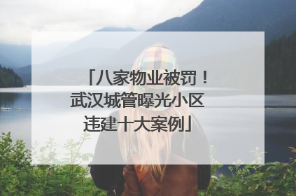 八家物业被罚！武汉城管曝光小区违建十大案例