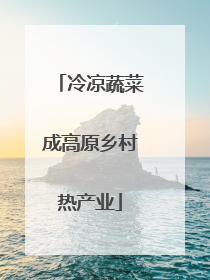 冷凉蔬菜成高原乡村热产业