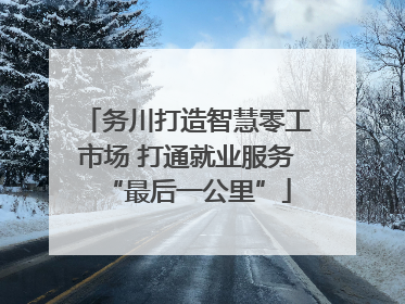 务川打造智慧零工市场 打通就业服务“最后一公里”