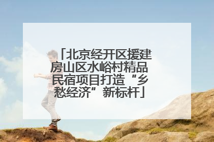 北京经开区援建房山区水峪村精品民宿项目打造“乡愁经济”新标杆