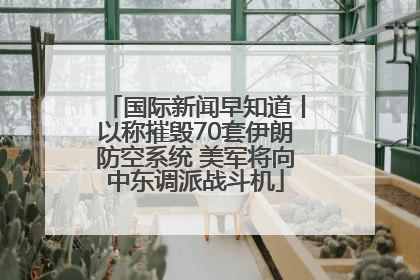国际新闻早知道丨以称摧毁70套伊朗防空系统 美军将向中东调派战斗机