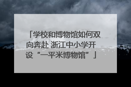 学校和博物馆如何双向奔赴 浙江中小学开设“一平米博物馆”