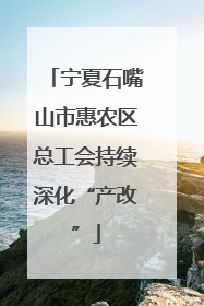 宁夏石嘴山市惠农区总工会持续深化“产改”