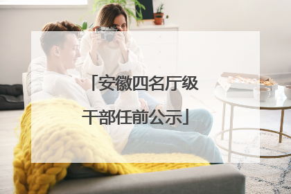 安徽四名厅级干部任前公示