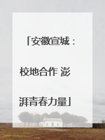 安徽宣城：校地合作 澎湃青春力量