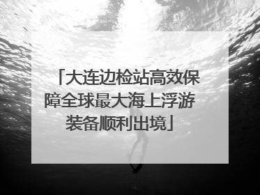 大连边检站高效保障全球最大海上浮游装备顺利出境
