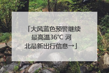 大风蓝色预警继续 最高温36℃ 河北最新出行信息→