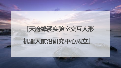 天府绛溪实验室交互人形机器人前沿研究中心成立