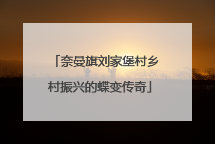 奈曼旗刘家堡村乡村振兴的蝶变传奇